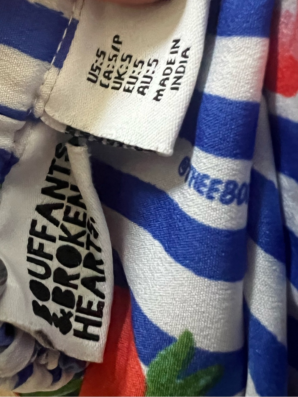Bouffant’s and Broken Hearts Blue & White Stripe Strawberry Pajama Set - Picture 6 of 6
